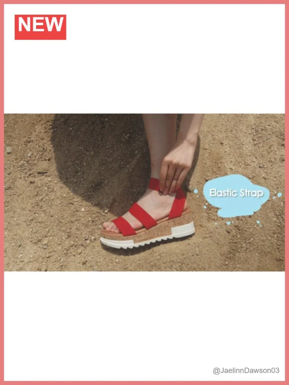 Open Toe Elastic Platform Wedge Sandals with Cushioned Footbed